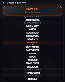 Rhythm Presets Panel