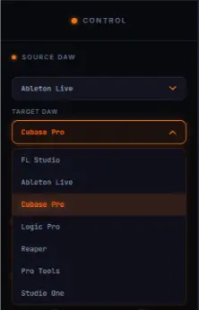 DAW Control Panel
