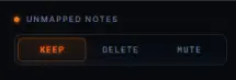Unmapped Notes UI
